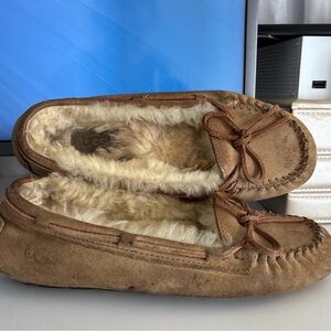 UGG Tan Suede Moccasin Slippers